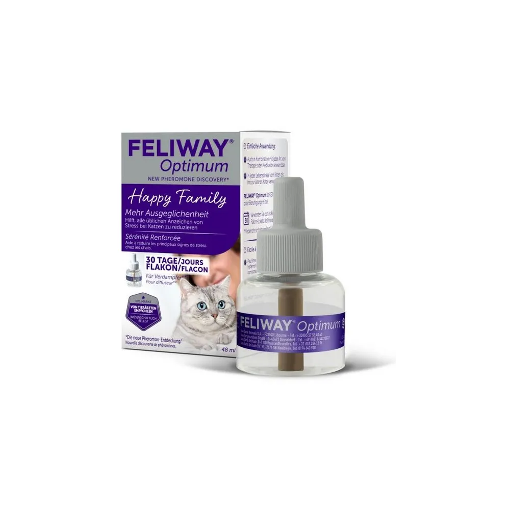 Feliway Optimum - kocie feromony Wkład uzupełniający 48ml (30 dni)