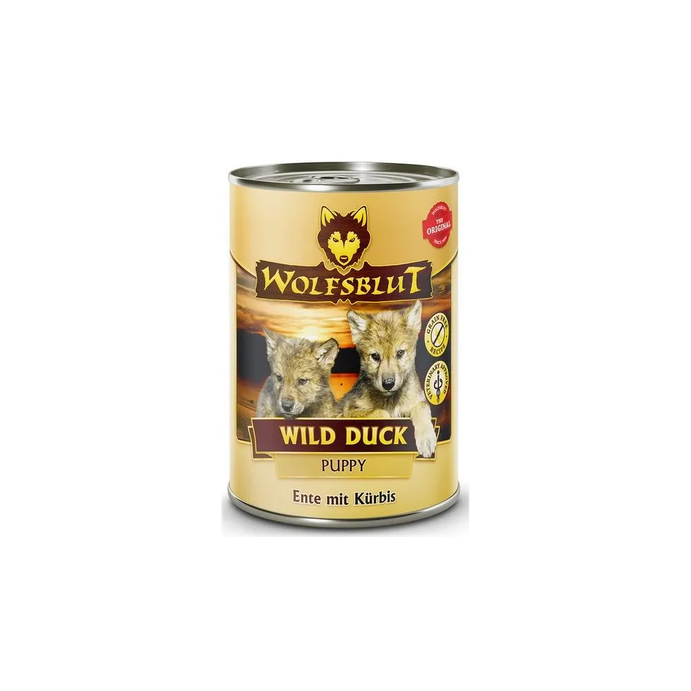 Wolfsblut Dog Wild Duck Puppy kaczka i bataty puszka 395g