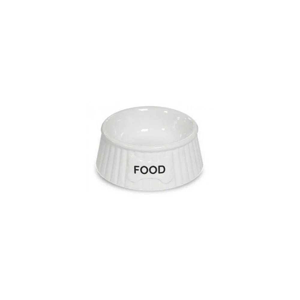 Yarro/Moderna Miska ceramiczna dla psa Food biała [Y2753]
