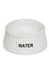 Yarro/Moderna Miska ceramiczna dla psa Water biała [Y2754]