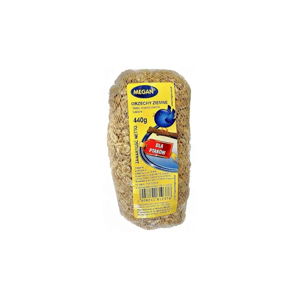 Megan Orzechy ziemne łuskane dla ptaków 440g [ME121]