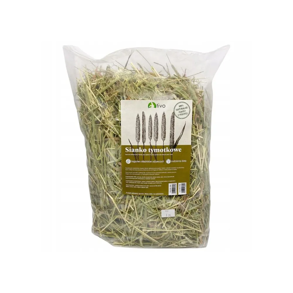 Tivo Sianko Tymotkowe 500g – naturalne siano dla królików i gryzoni, 100% ekologiczne