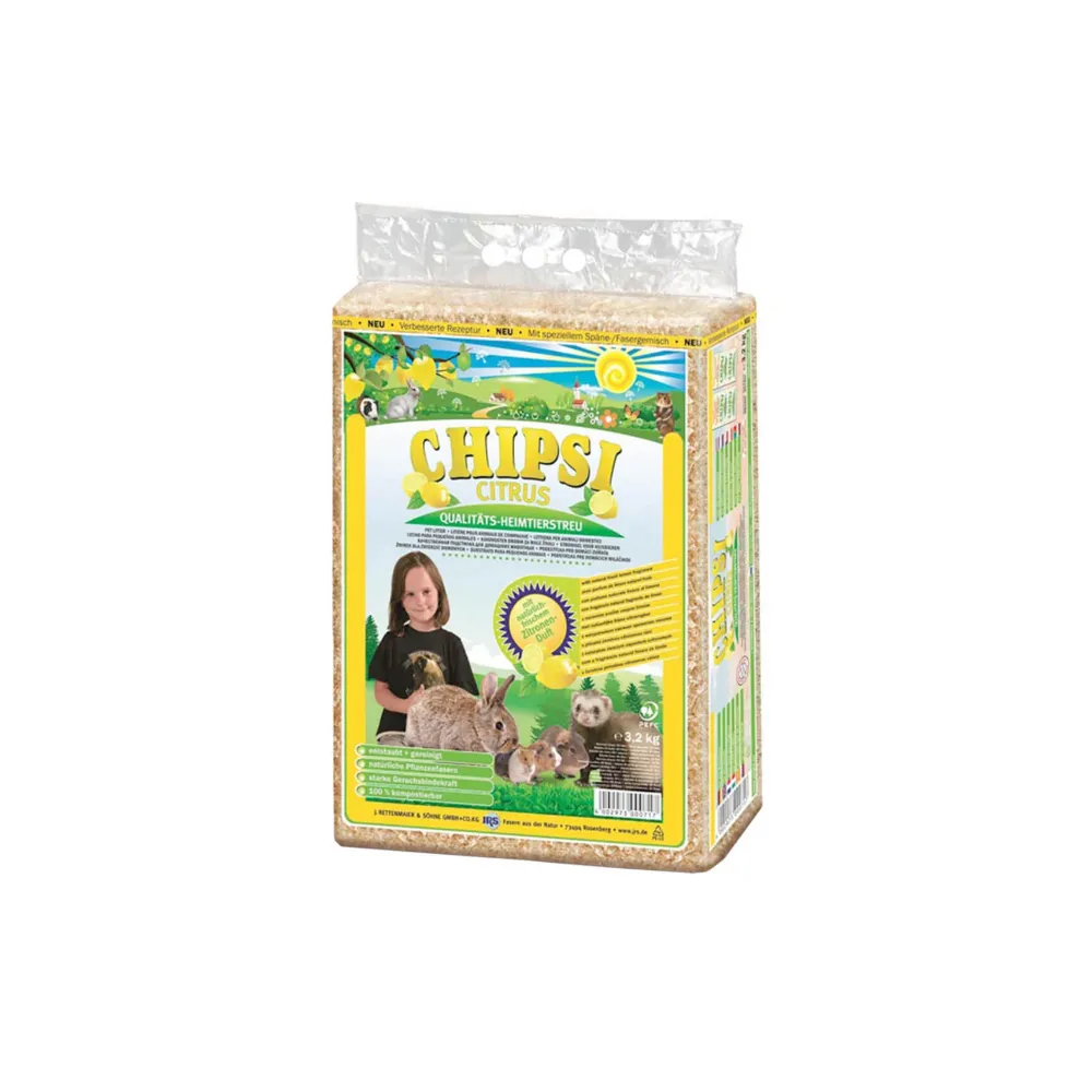 CHIPSI Citrus – Zapachowe Trociny dla Gryzoni i Królików 60L/3,2kg