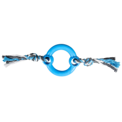 Duvo+ Ringo Guma z Sznurami – Wytrzymała Zabawka dla Psa 30 cm (Niebieska)