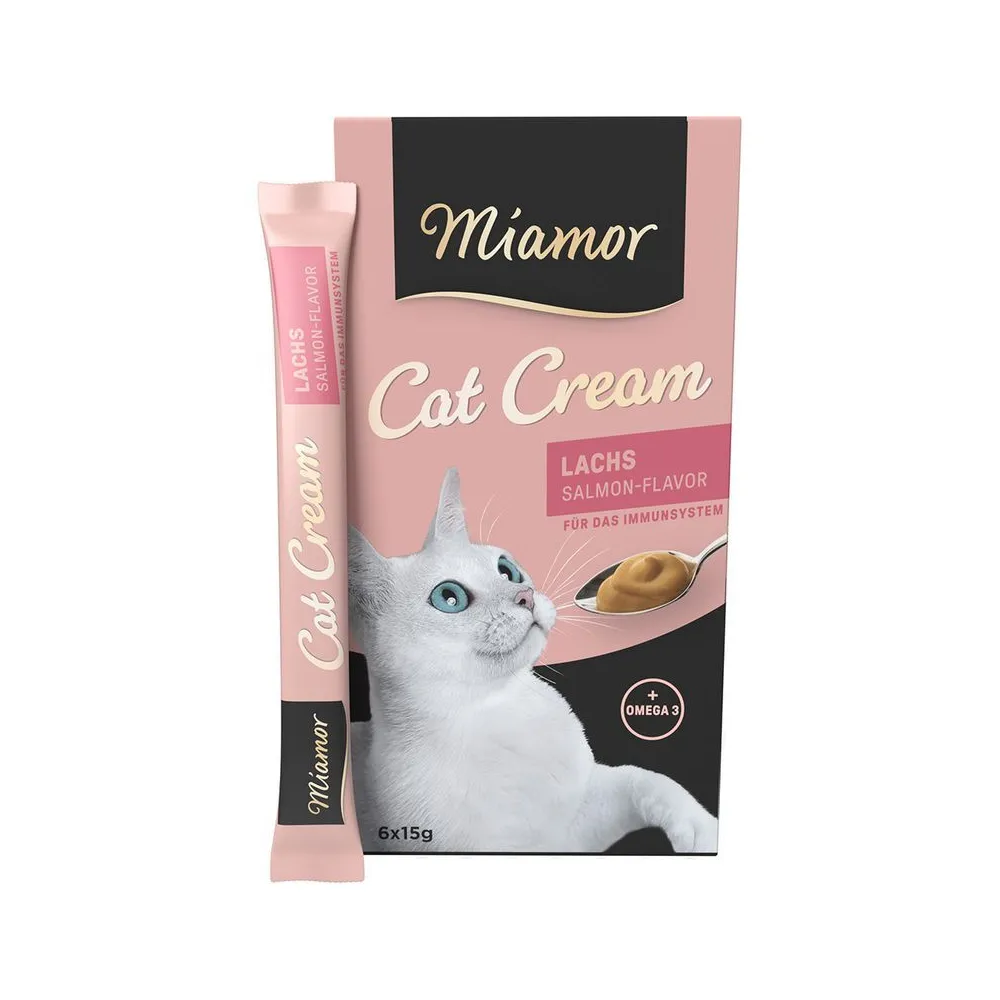 MIAMOR Cat Snack – Pasta z łososiem i wapniem dla kota (6x15g)