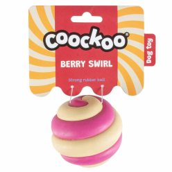 Coockoo Berry Swirl – Gumowa Zabawka dla Psa 7,5 cm (Różowo-Beżowa)