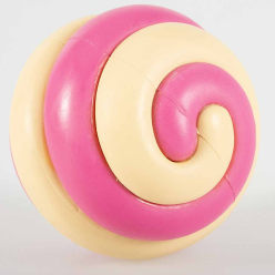 Coockoo Berry Swirl – Gumowa Zabawka dla Psa 7,5 cm (Różowo-Beżowa)