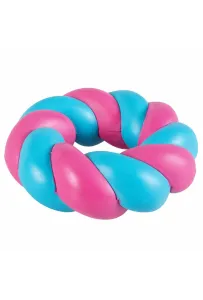 Coockoo Mallow Ring – Gumowa Zabawka dla Psa 11x11x4 cm (Różowo-Niebieska)