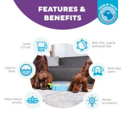 Paw N' Play – Interaktywna Układanka dla Psa (Poziom 2, Niebieska, 39 cm)