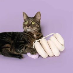 Coockoo Twister Beżowy 36 cm – Spiralna Zabawka dla Kota z Dzwoneczkiem