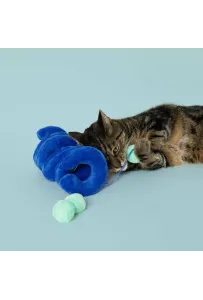 Coockoo Twister Niebieski 36 cm – Pluszowa Zabawka dla Kota z Dzwoneczkiem