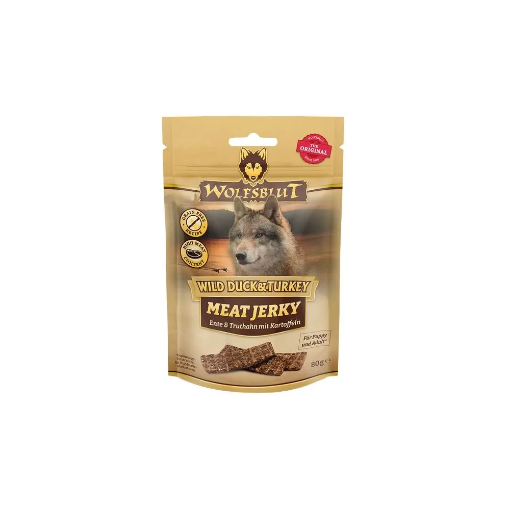 Wolfsblut Dog Meat Jerky Wild Duck & Turkey 80G