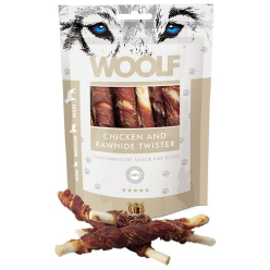 Woolf Chicken & Rawhide Twister 100G