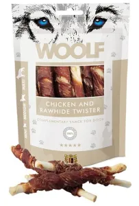 Woolf Chicken & Rawhide Twister 100G