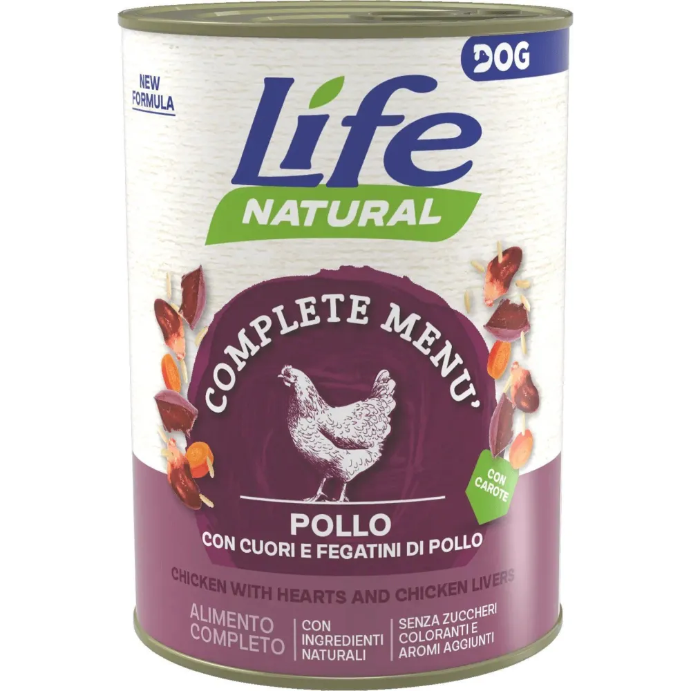 Life Dog Karma Mokra dla Psa Kurczak, Serca, Wątróbka 400g – Pełnowartościowy Posiłek