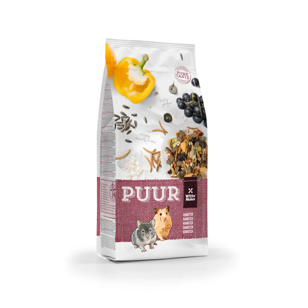 Witte Molen PUUR Hamster 400g – Pełnoporcjowa, Naturalna Karma dla Chomików