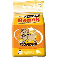 Super Benek Economic 5L – Zbrylający Żwirek Bentonitowy dla Kotów