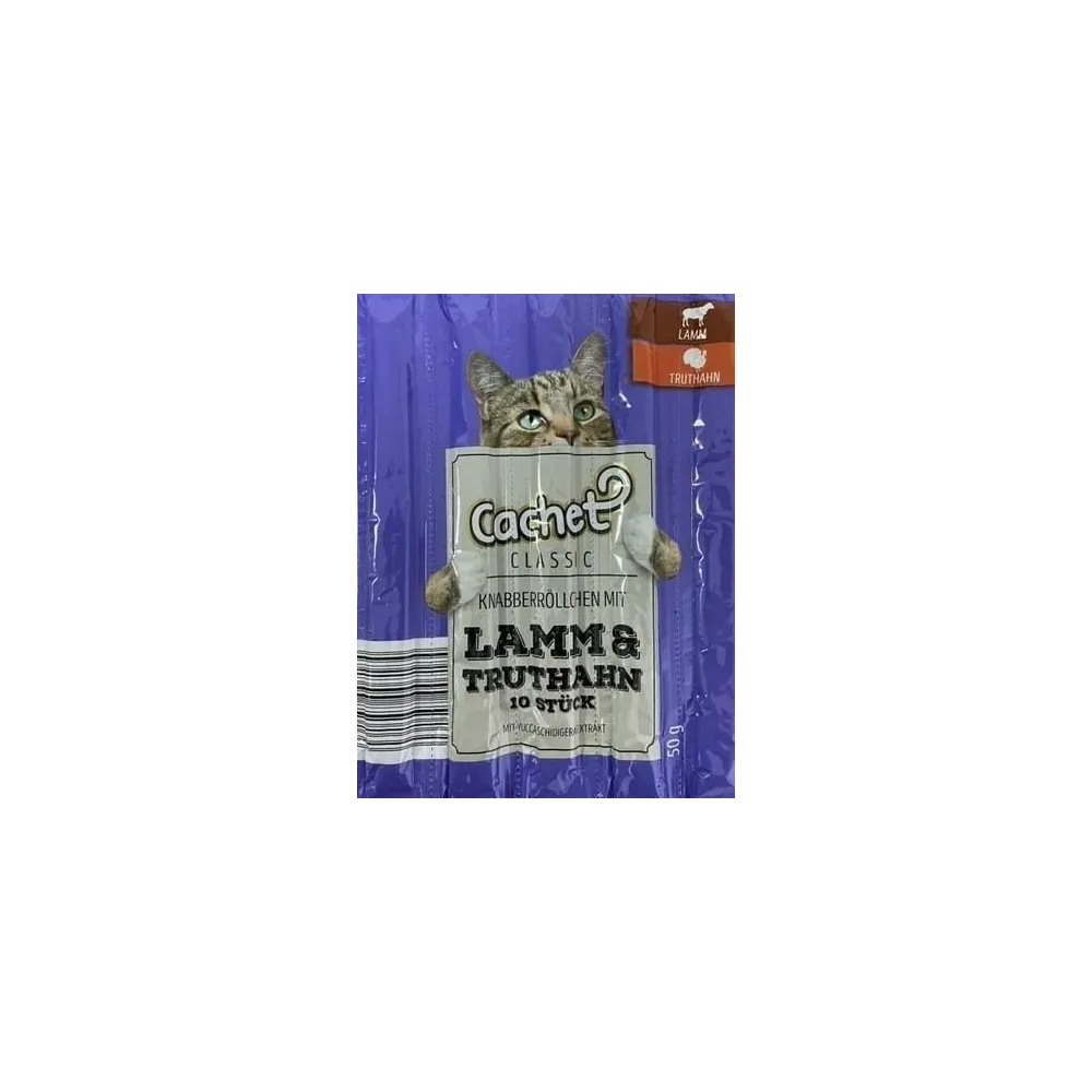 Cachet Kabanosy dla Kota 10 Szt. Jagnięcina & Indyk – Przysmak 50g
