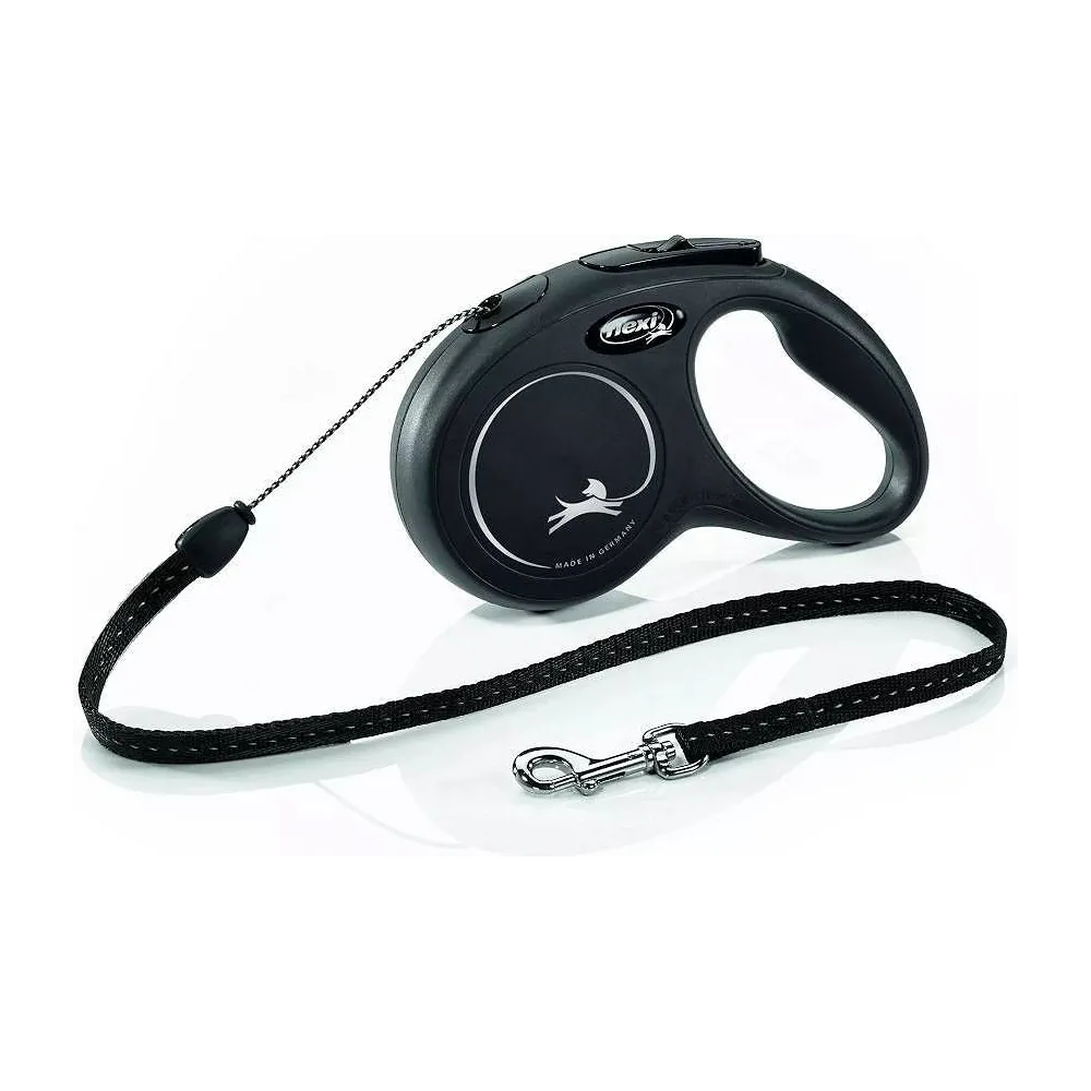 FLEXI New Classic Linka S 5M Czarna – Smycz Automatyczna do 12kg