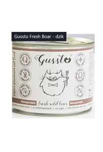 Gussto Fresh Wild Boar 200g – Mokra Karma Premium dla Kota z Dzikiem