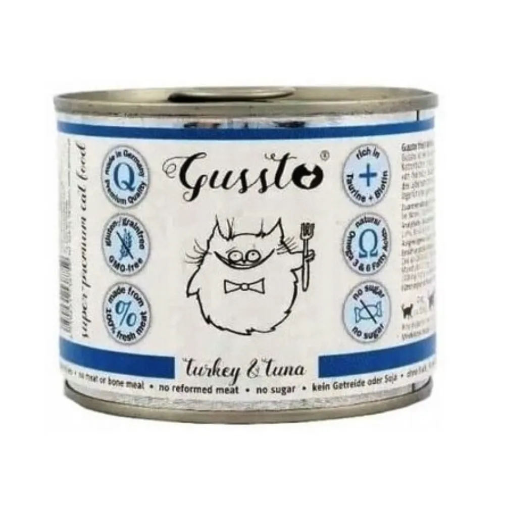 Gussto Fresh Turkey & Tuna 200g – Mokra Karma Premium dla Kota z Indykiem i Tuńczykiem