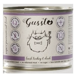 Gussto Fresh Turkey & Duck 200g – Pełnoporcjowa Karma dla Kota z Indykiem i Kaczką