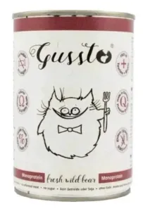 Gussto Fresh Wild Boar 400g – Monoproteinowa karma dla kota z dzikiem