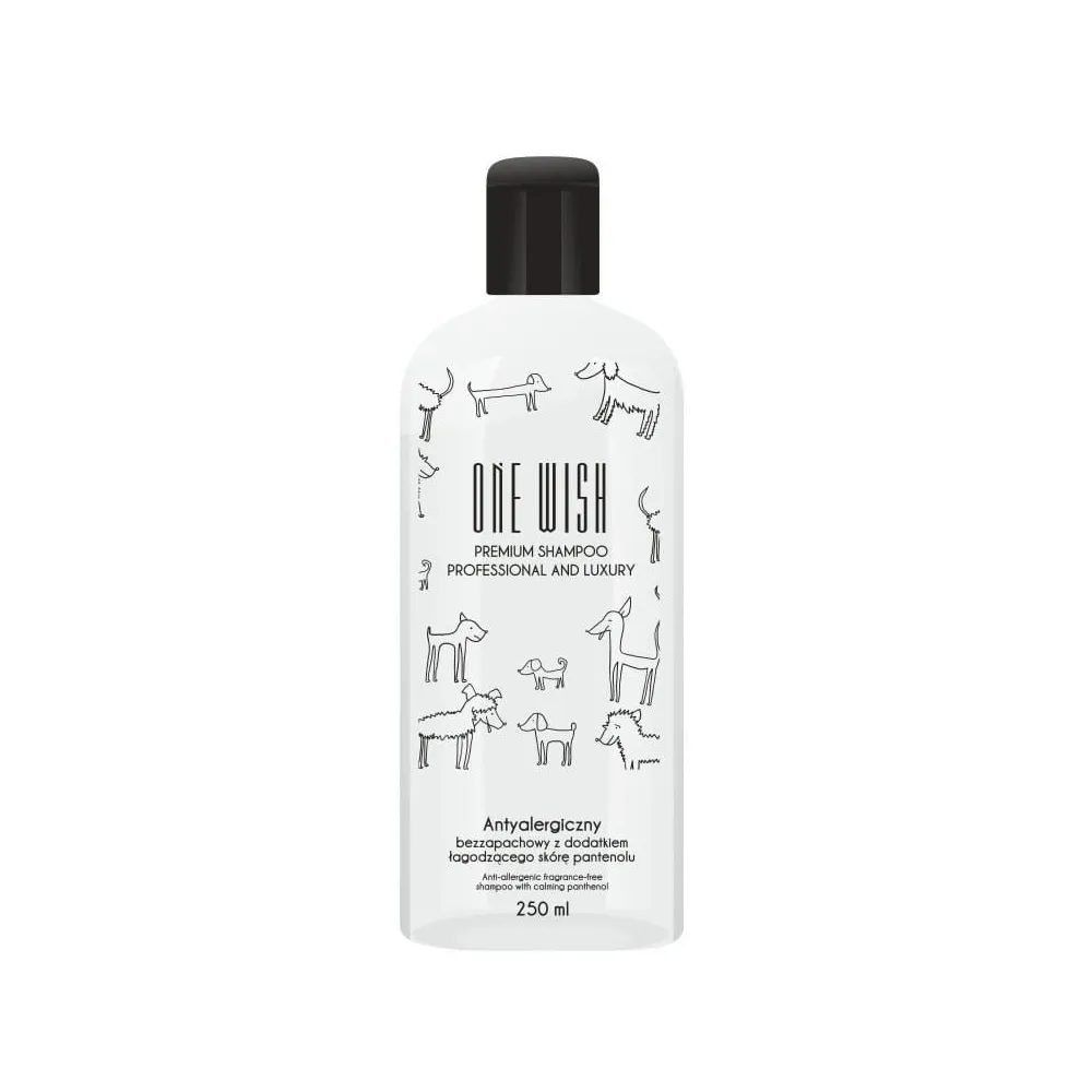 One Wish Szampon Antyalergiczny 250ml – Bezzapachowa Pielęgnacja dla Psów