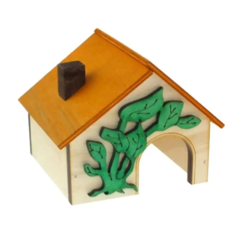 Pino-20 Drewniany Domek dla Chomika Dżungarskiego i Myszki – Naturalne Schronienie