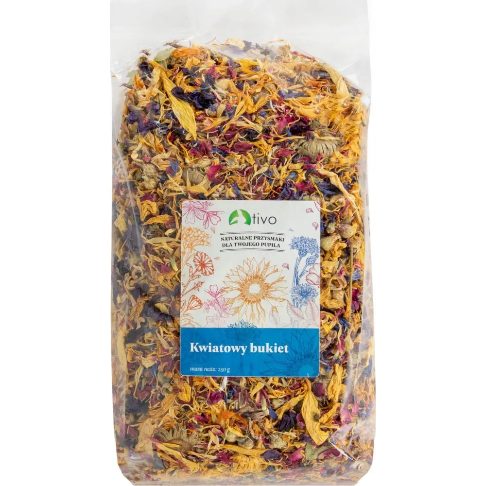 Tivo Kwiatowy Bukiet 250g – Naturalna Mieszanka Kwiatów dla Gryzoni i Królików