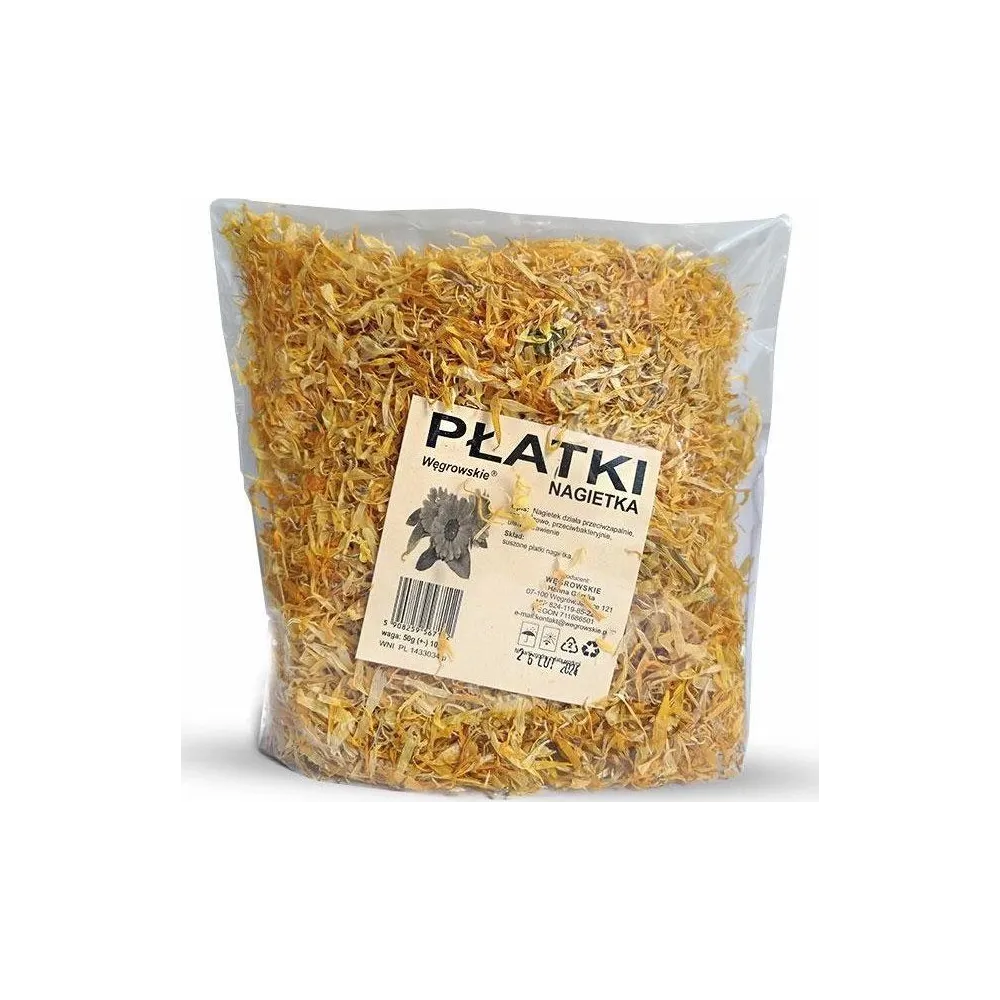 Węgrowskie Płatki Nagietka 50g – Naturalna Przekąska dla Gryzoni i Królików