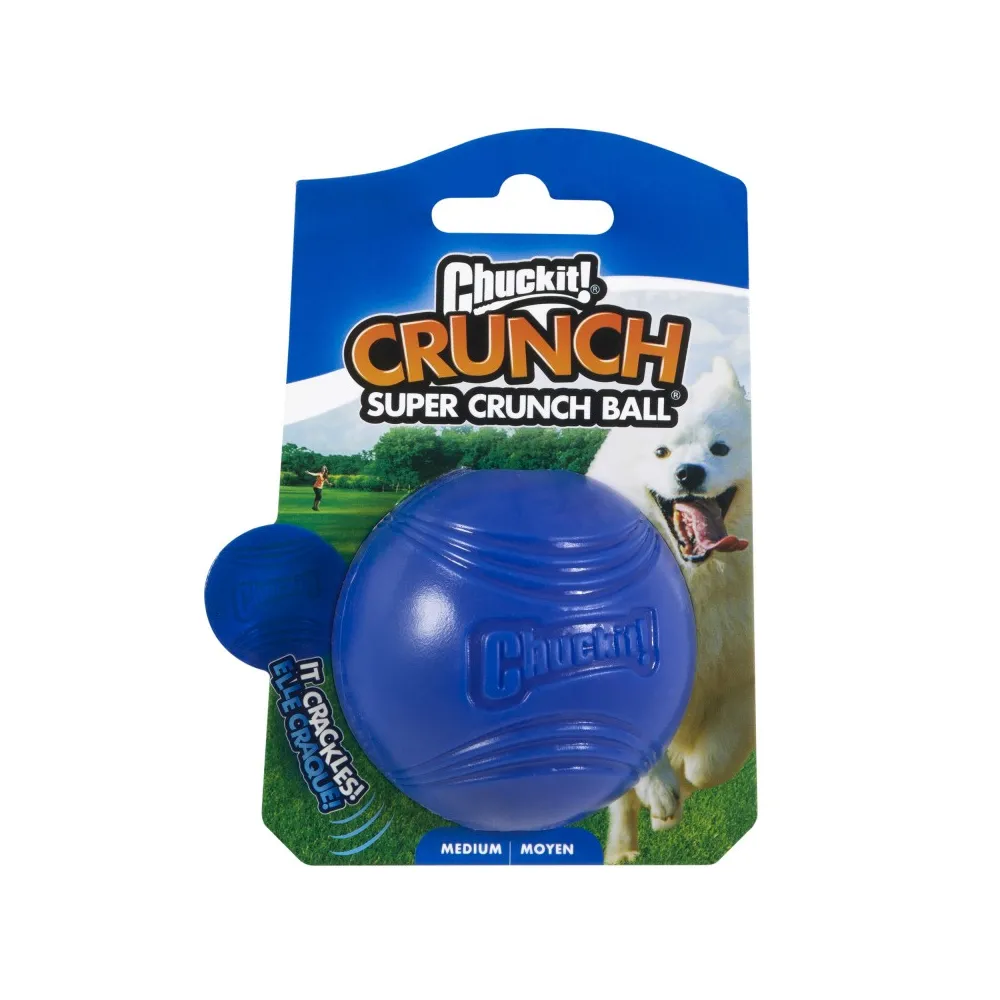 Chuckit! Crunch Ball – Piłka dla psa z dźwiękiem zgniatania PET, 6,5 cm