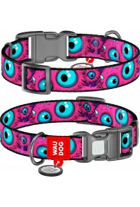 Wau Dog Obroża QR 20mm/28-40cm Monster Eye – Styl i Bezpieczeństwo