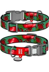 Wau Dog Obroża QR 25mm/33-49cm Granaty – Wytrzymałość i Bezpieczeństwo