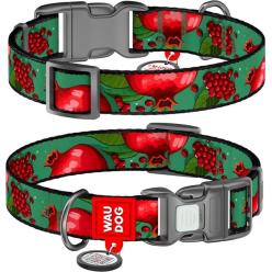 Wau Dog Obroża QR 20mm/28-40cm Granaty – Modna i Bezpieczna dla Psów