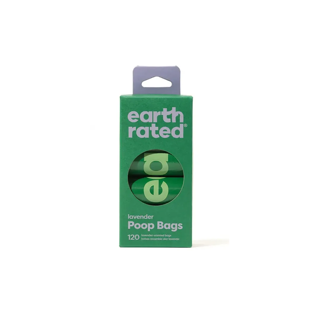 Earth Rated Poop Bags – 8 Rolek (120 Woreczków), Lawendowe