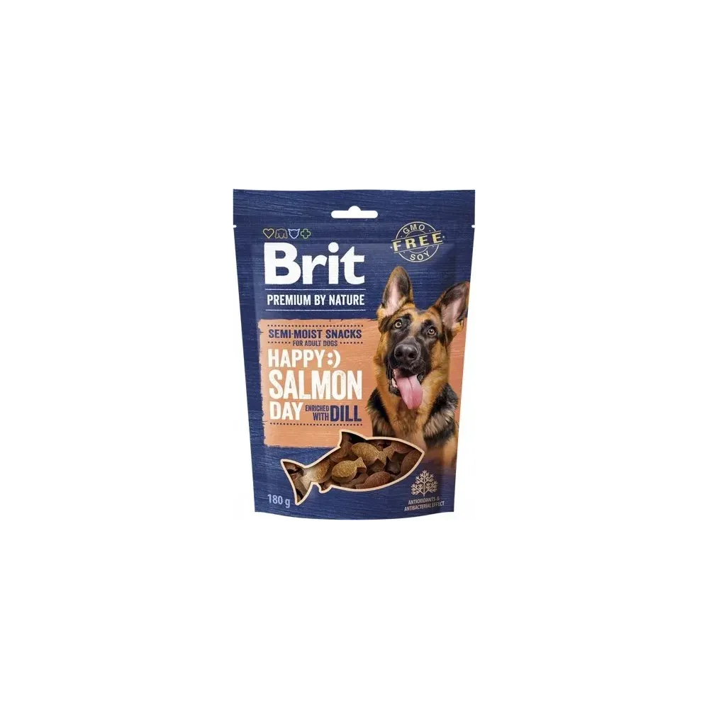Brit Premium By Nature Snacks 180G: Łosoś i Koper - Zdrowie i Smak!