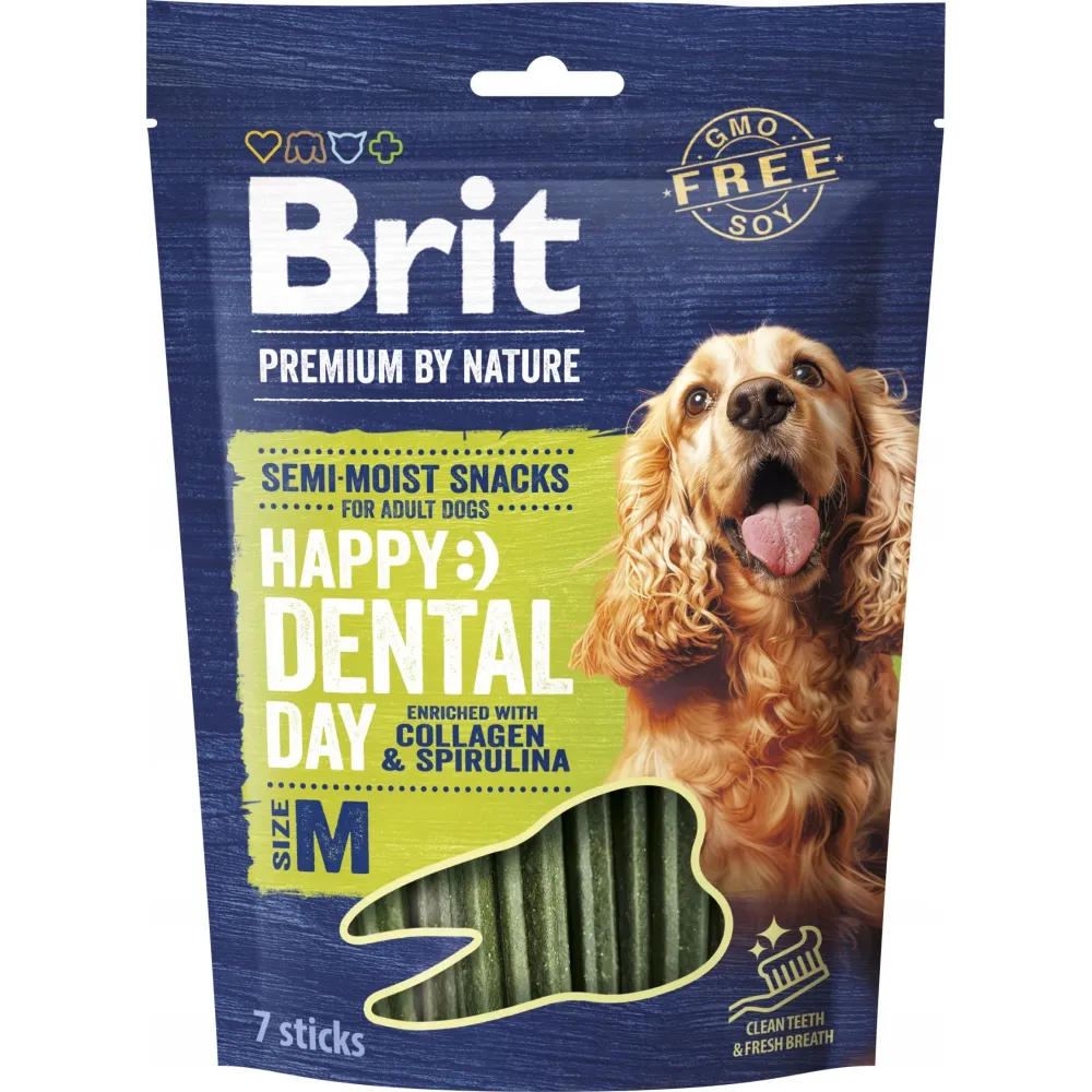 Brit Premium By Nature Dental Snacks 180g (M) – Przysmaki Dentystyczne z Kolagenem i Spiruliną dla Twojego Psa