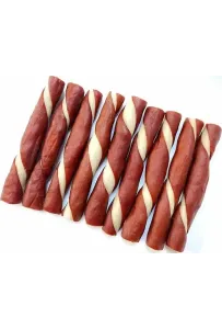 Alda Kolagenowe Pałki z Kaczką 500g - Półwilgotny Przysmak dla Psa Wspierający Zdrowie i Higienę Jamy Ustnej