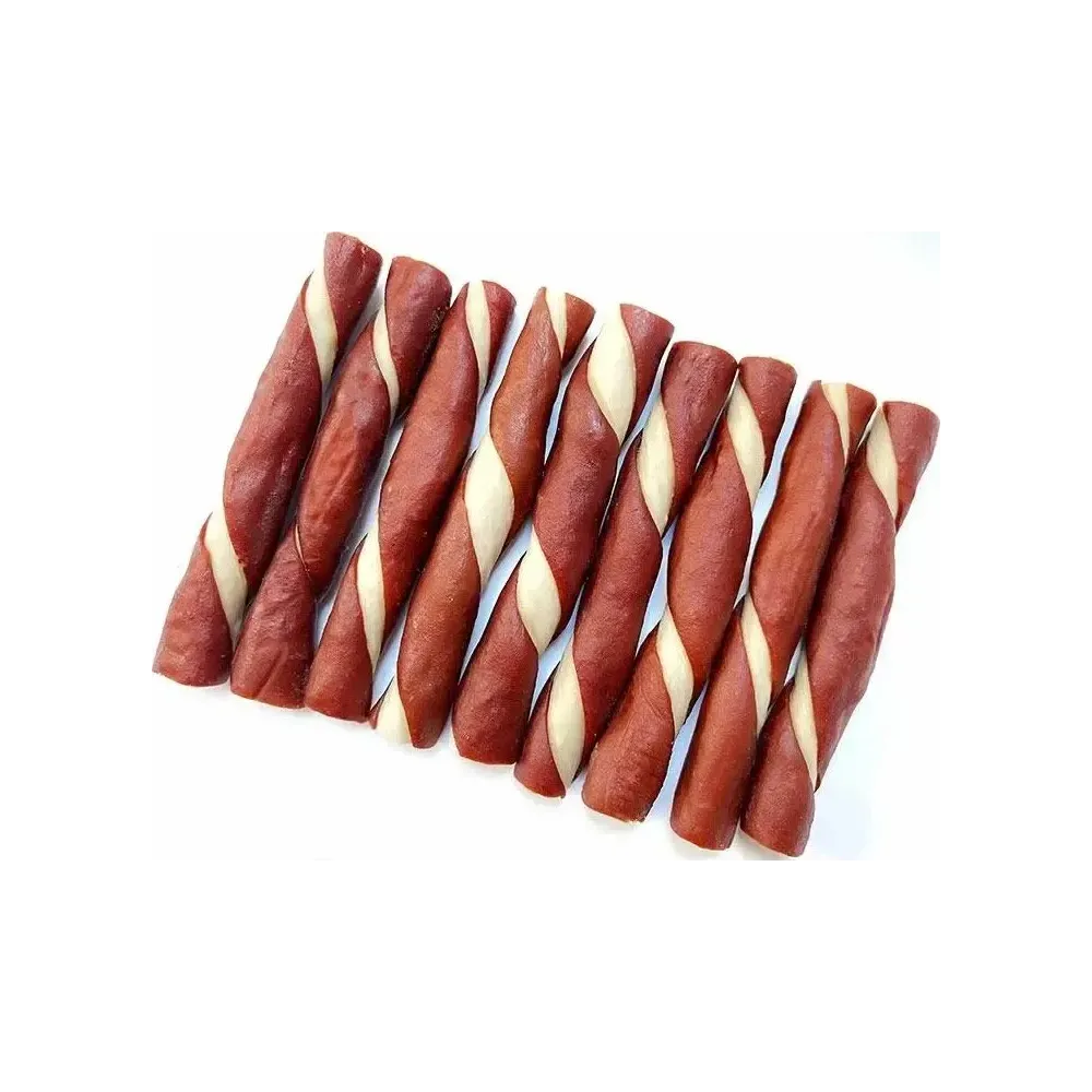 Alda Kolagenowe Pałki z Kaczką 500g - Półwilgotny Przysmak dla Psa Wspierający Zdrowie i Higienę Jamy Ustnej