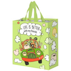 Torba Wesoły Samochodzik 14L Limonkowy