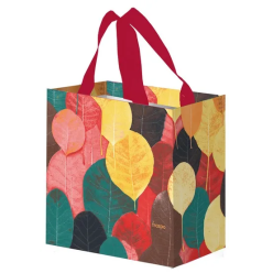 Torba Mini Kolorowe Listki 10L Bordowe
