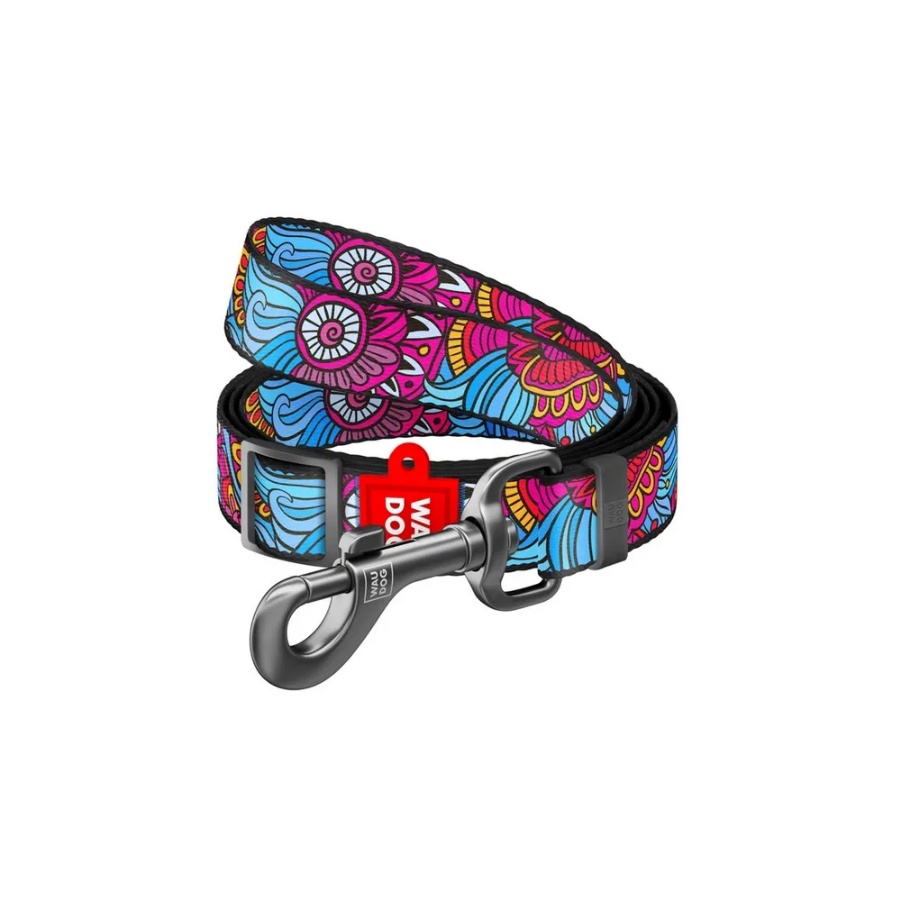 Collar Waudog Nylon Smycz Nylonowa Regulowana 25Mm/152-183Cm, Wzór Lato