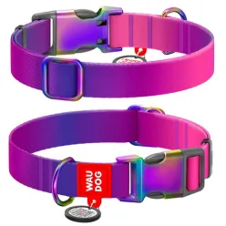 Collar Waudog Recycled Obroża Nylonowa Z Qr-Paszportem, Gradient S 15Mm/25-35Cm Fioletowy