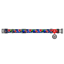 Collar Waudog Nylon Obroża Nylonowa Z Qr-Paszportem, Plastikowy Fastex, Wzór Figa, M 20Mm/28-40Cm
