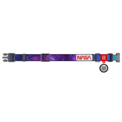 Collar Waudog Nylon Obroża Nylonowa Z Qr-Paszportem, Plastikowy Fastex, Wzór Nasa21, 20Mm/28-40Cm