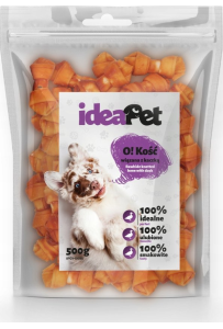 Ideapet Kość Wiązana z Kaczką dla Psa – Smaczny Przysmak Uzupełniający 500g