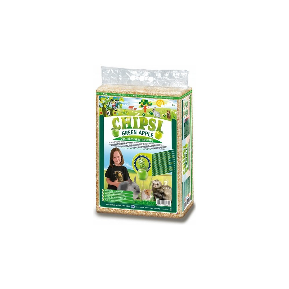 Chipsi Trociny Jabłkowe - Naturalna Ściółka Dla Gryzoni 3,2 kg (60 L)