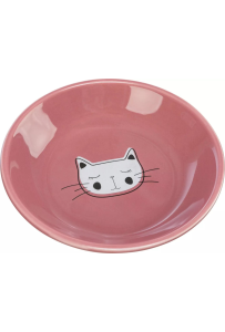 Trixie Niska Miska Ceramiczna dla Kota 0,2L - Chroni Wibrysy 14cm