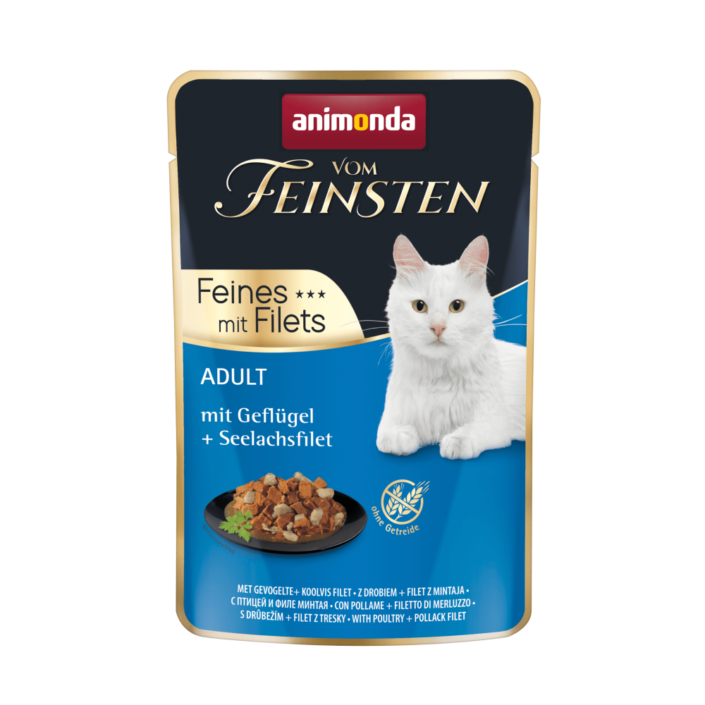 Animonda Vom Feinsten Adult Karma dla Kota 85g Drób i Filet z Mintaja